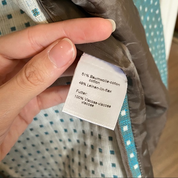 AKRIS PUNTO blue printed linen blazer - Picture 14 of 15